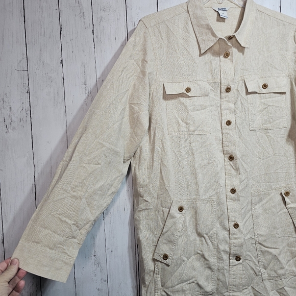DULUTH Women's Artisan Hemp Duster Shirt Dress Organic Cotton Long Line Size XL. - Picture 6 of 15